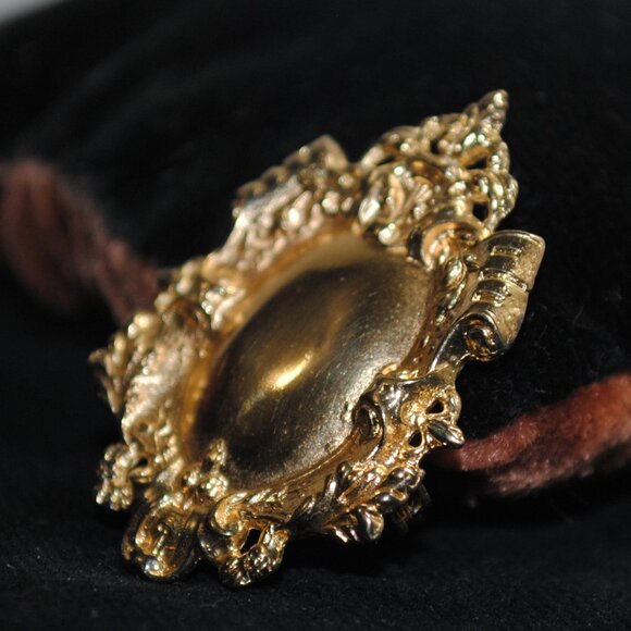 Vintage Gold Vermeil Sterling Silver Victorian Style Brooch 925 - Picture 4 of 8